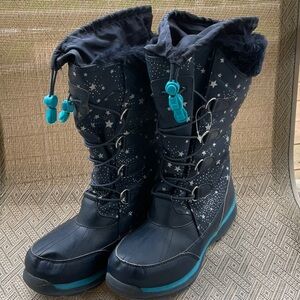 Lands' End Youth Big Kids Girl Blue Boots Size 4M